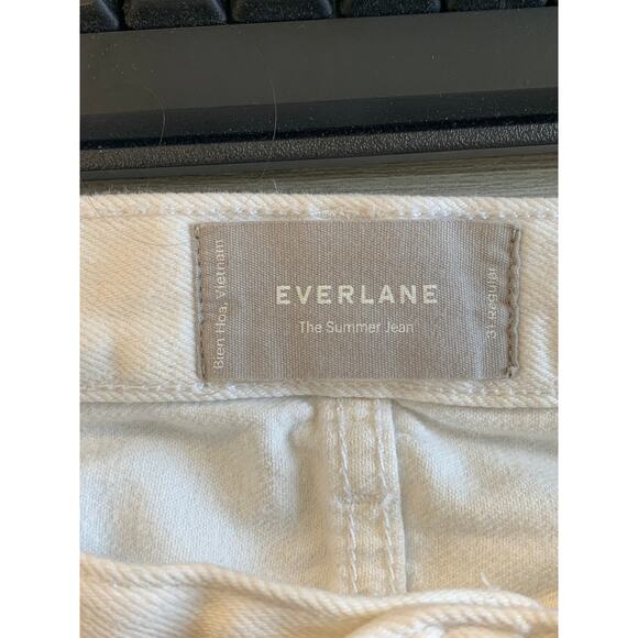Everlane Women's The Summer Jeans Straight Leg High Rise Denim White Size 31 - Picture 3 of 6